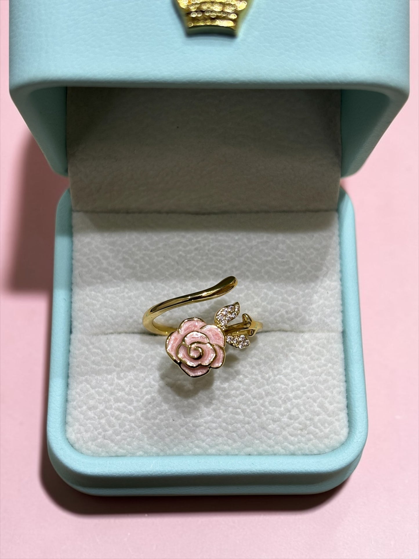 Rose Finger Ring Adjustable