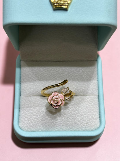 Rose Finger Ring Adjustable