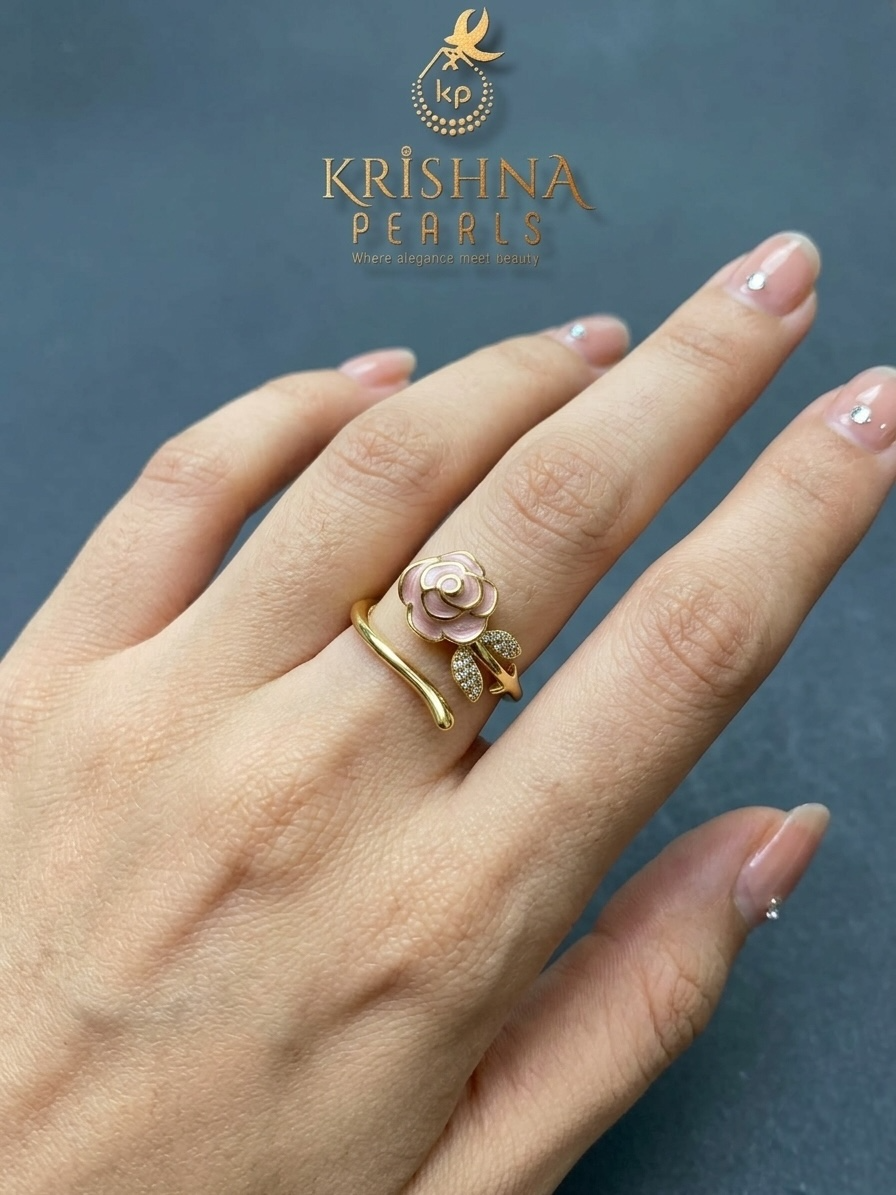 Rose Finger Ring Adjustable