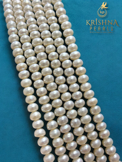 Royal Six Layers Premium Pearls Long Necklace Set