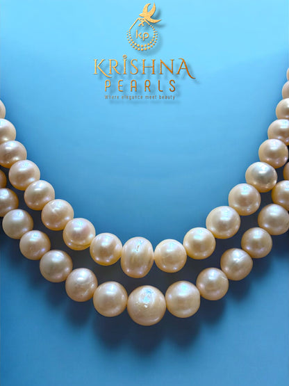 Gradation Two Layers Pink Pearls Necklace Set