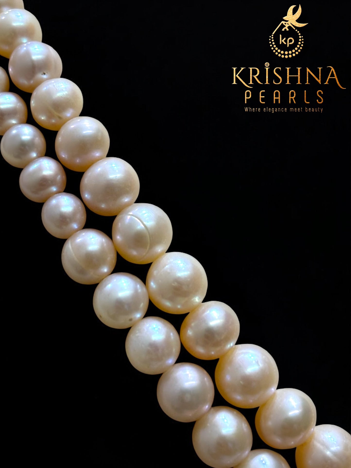 Gradation Two Layers Pink Pearls Necklace Set