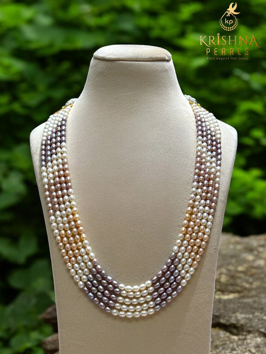 Exclusive Multicolour Five Layers Necklace Set