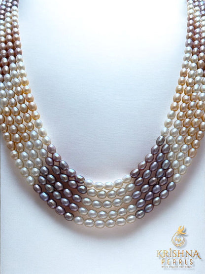 Exclusive Multicolour Five Layers Necklace Set