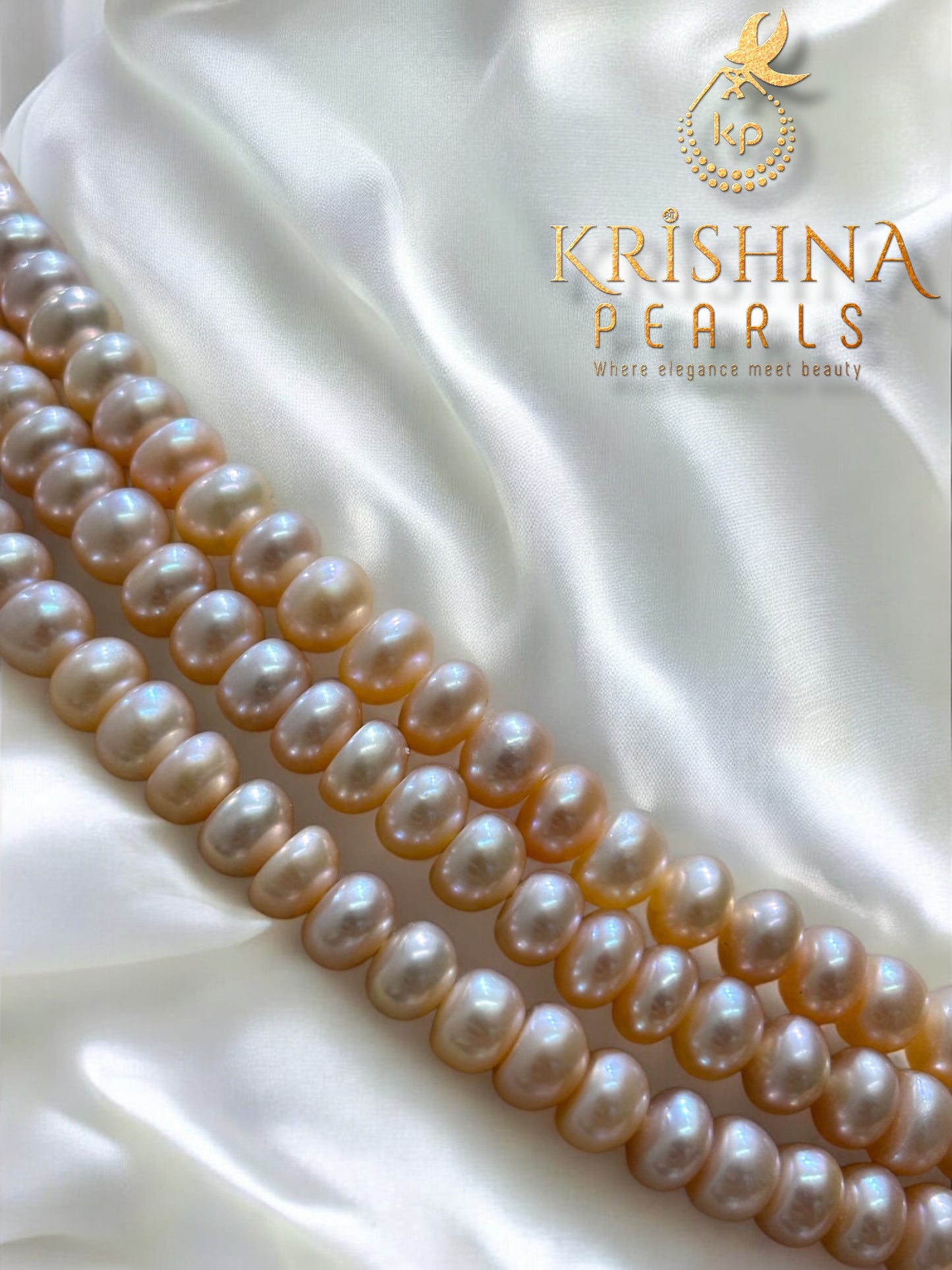 Lustrous Three Layers Pink Pearls Necklace Set