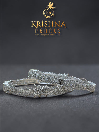 92.5 Stellar Frost Silver Bangles