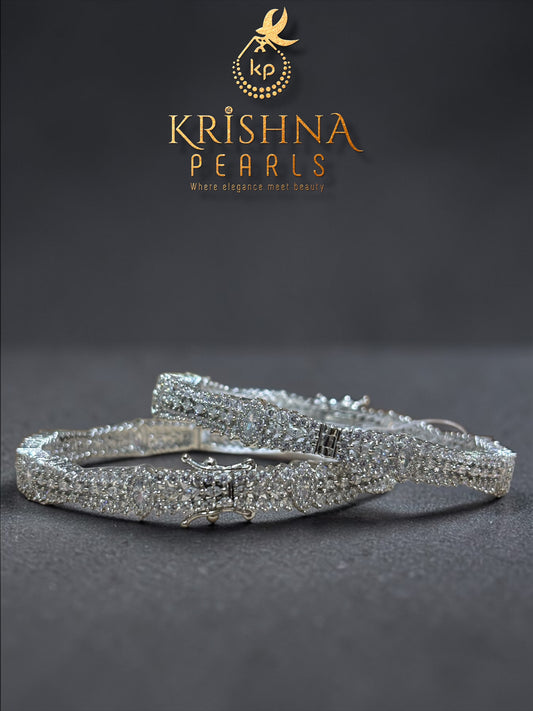 92.5 Stellar Frost Silver Bangles