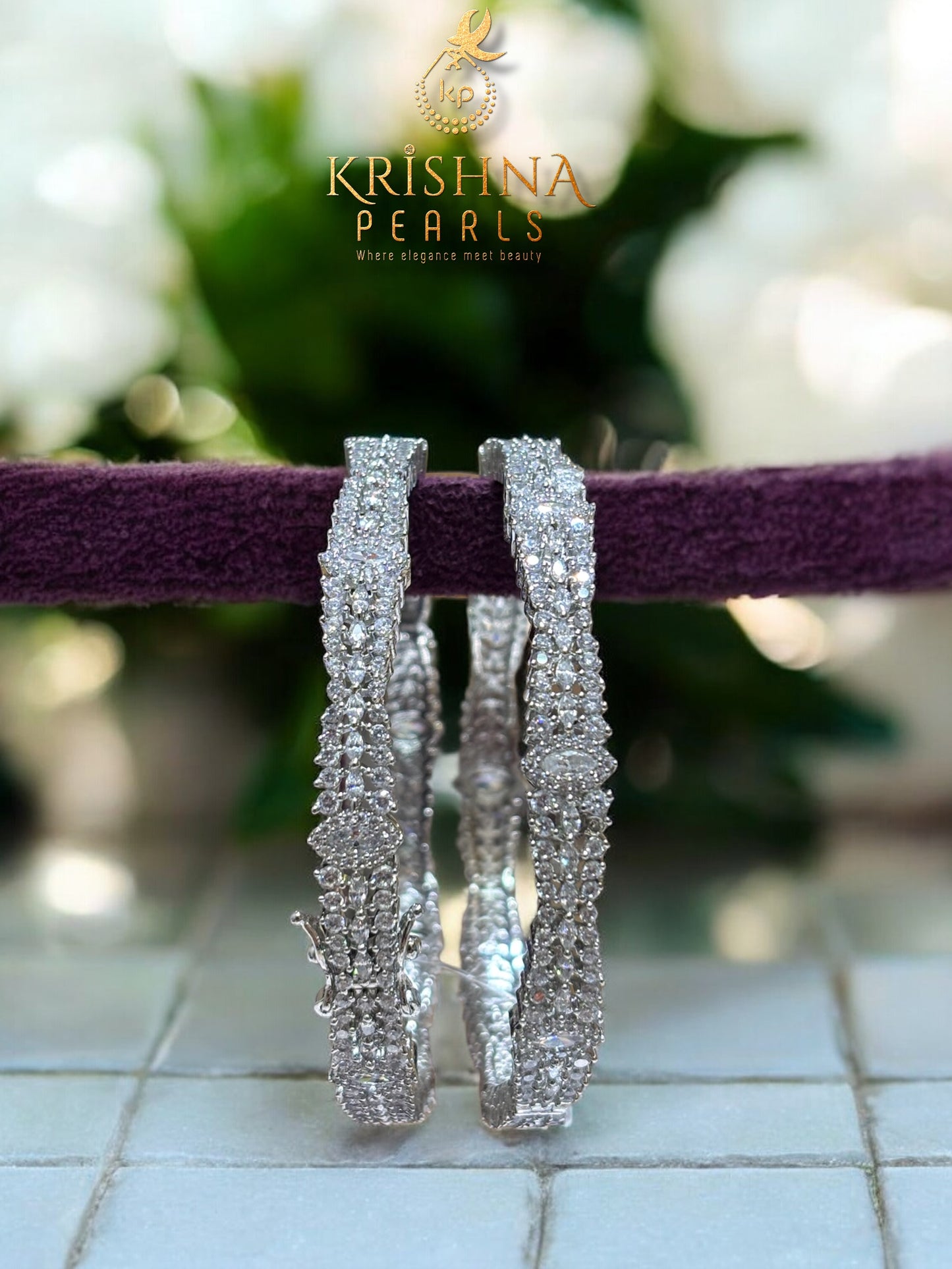 92.5 Stellar Frost Silver Bangles
