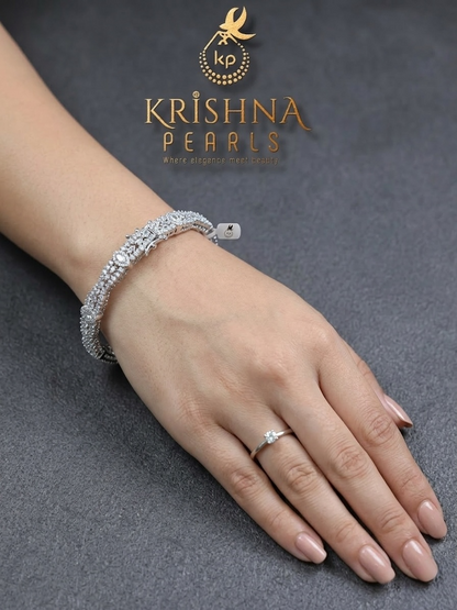 92.5 Stellar Frost Silver Bangles