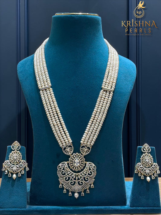 The Maharani’s Grace With Four Layer Pearls Long Necklace Set