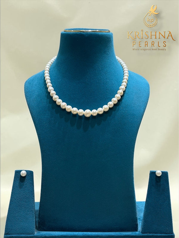 Premium Quality Graduated Pearl Necklace Set AAA
