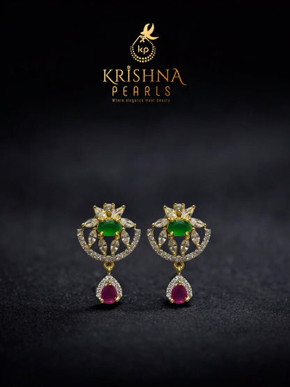 Royal Harmony Twin-Line Ruby Emerald Pearls Set