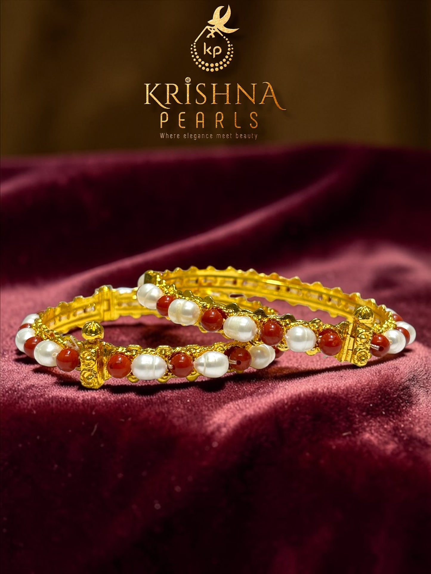 Pearls Corals Kada Set