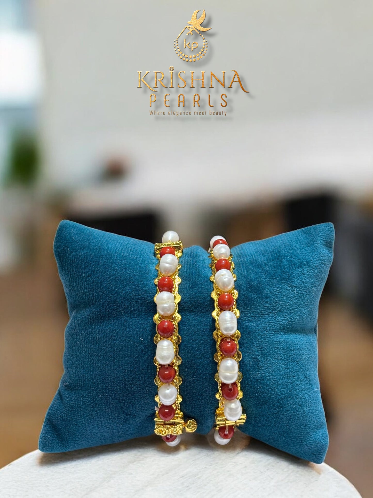 Pearls Corals Kada Set