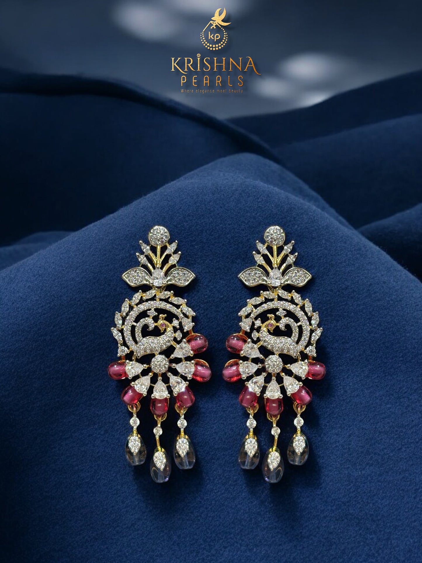Royal Peacock Blossom Pearls Necklace Set