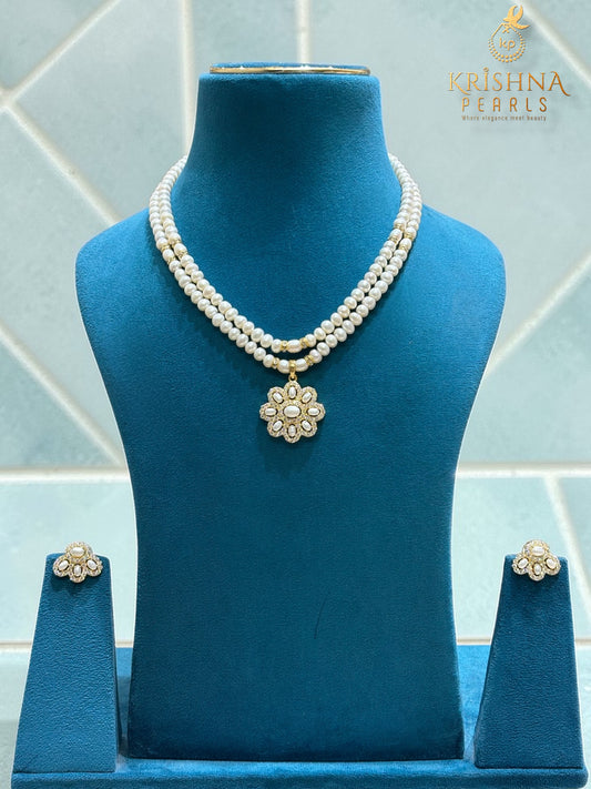 Heritage Pearl Pendent With Pearls Necklace Set