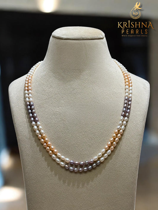 Exclusive Multicolour Two Layers Necklace Set