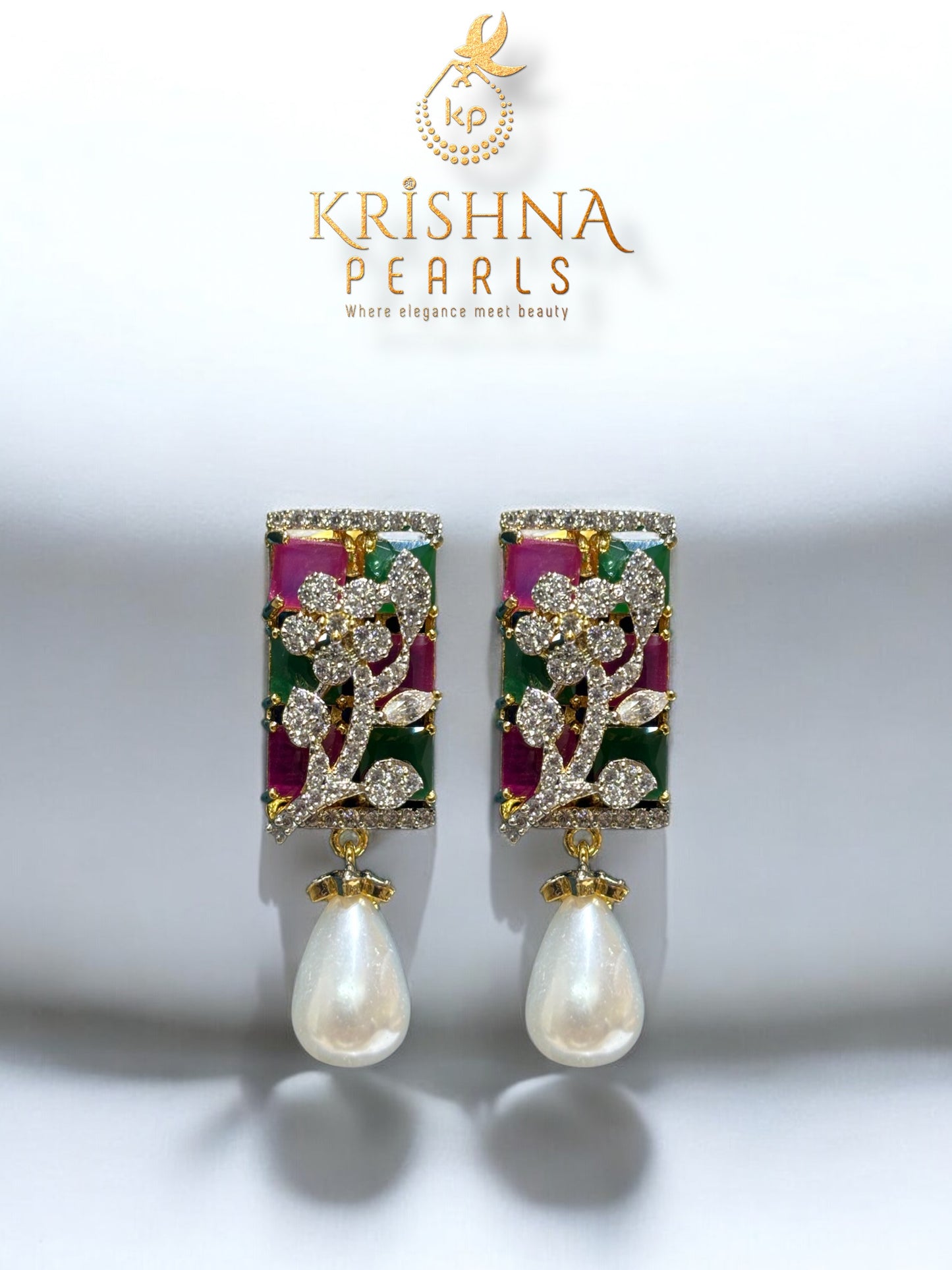 Exclusive Pearls Studded Double Layer Necklace Set