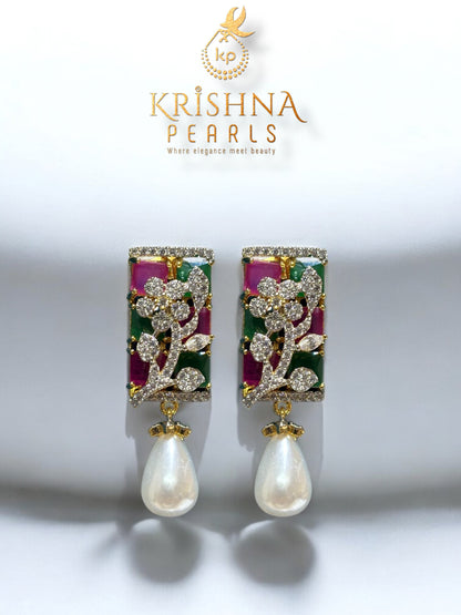 Exclusive Pearls Studded Double Layer Necklace Set