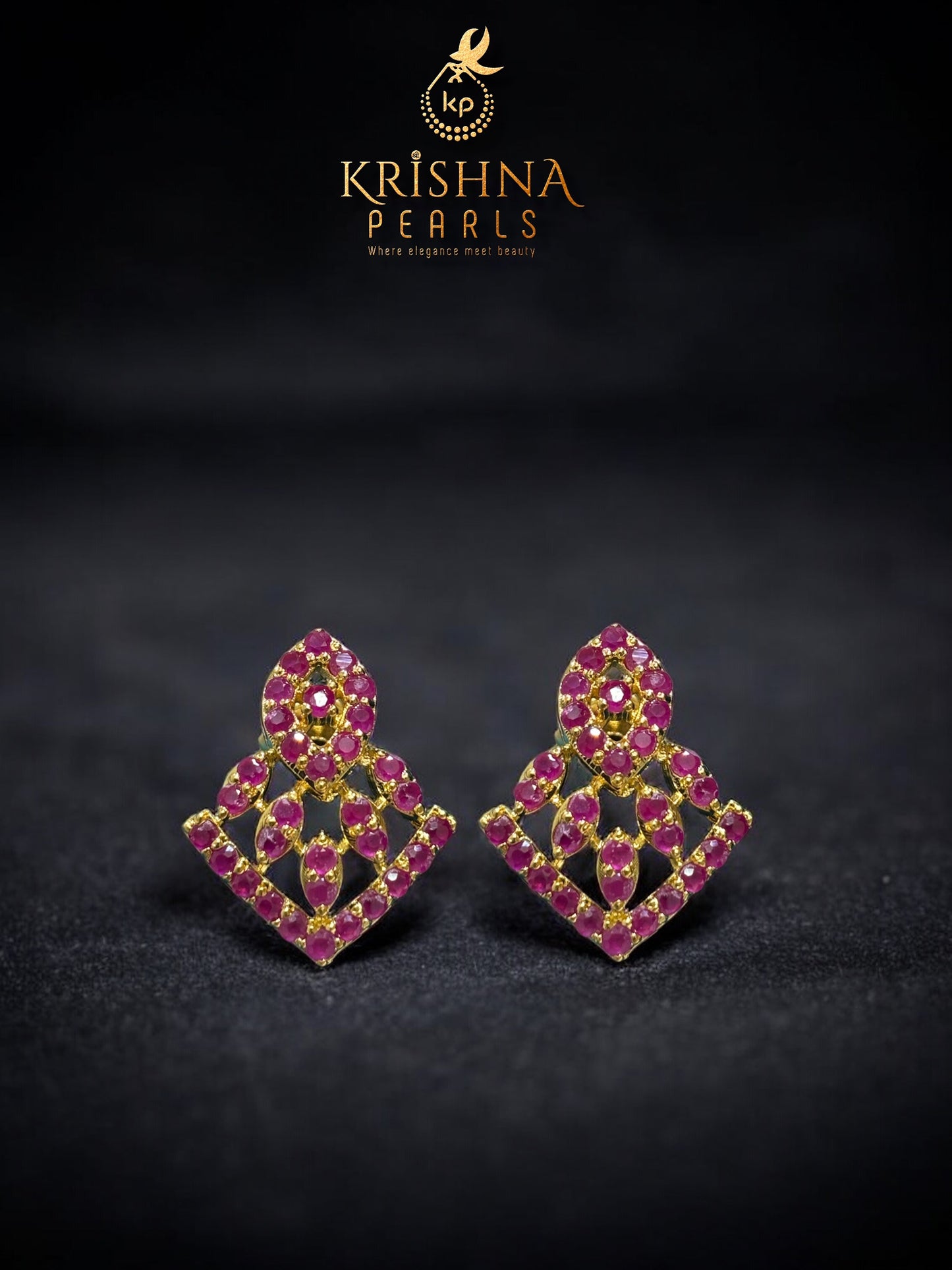 Traditional Rubies Studded Two Layers Pearls Necklace Set