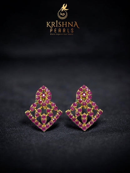 Traditional Rubies Studded Two Layers Pearls Necklace Set