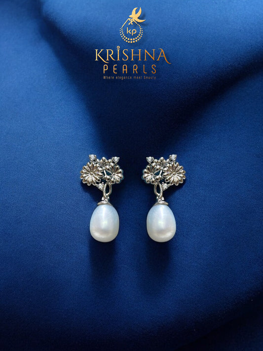 92.5 Silver Pearl Drop Hangings