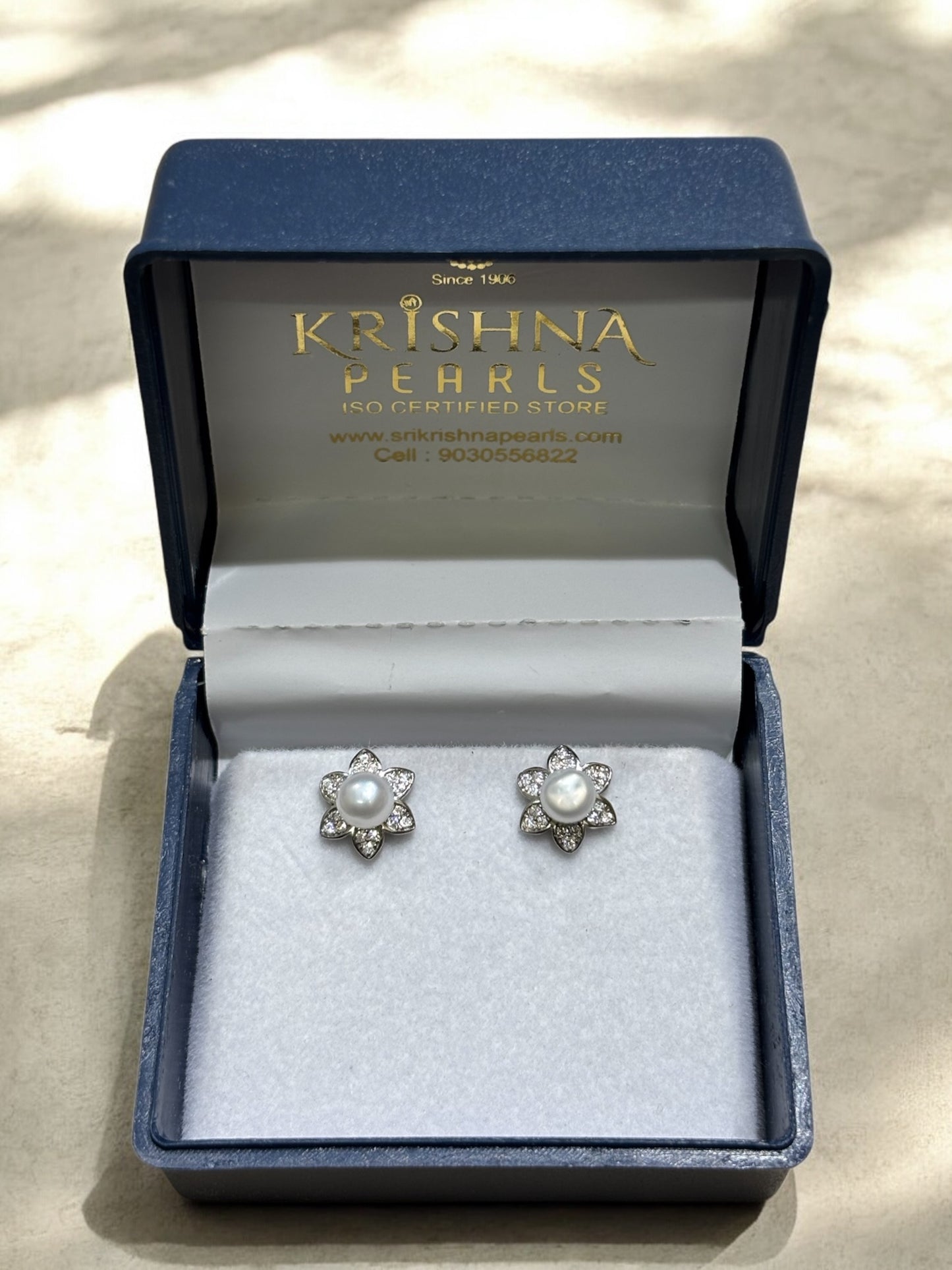 92.5 Silver Traditional Pearl Studded Earings