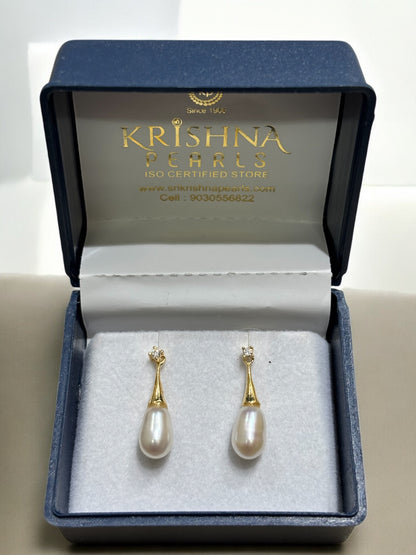 92.5 Silver Beautiful Pearl Earings