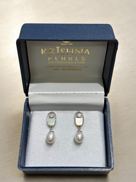 92.5 Sliver Adorable Pearl Hangings