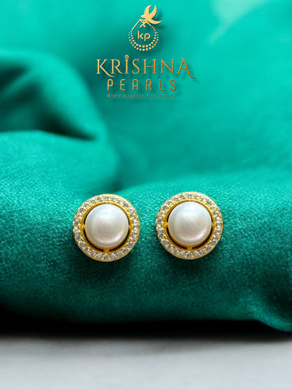 92.5 Silver Adorable Pearl Studded Earings