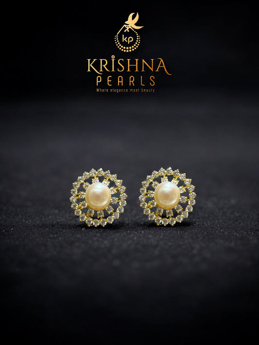 Elegant Pearl Studded Earrings