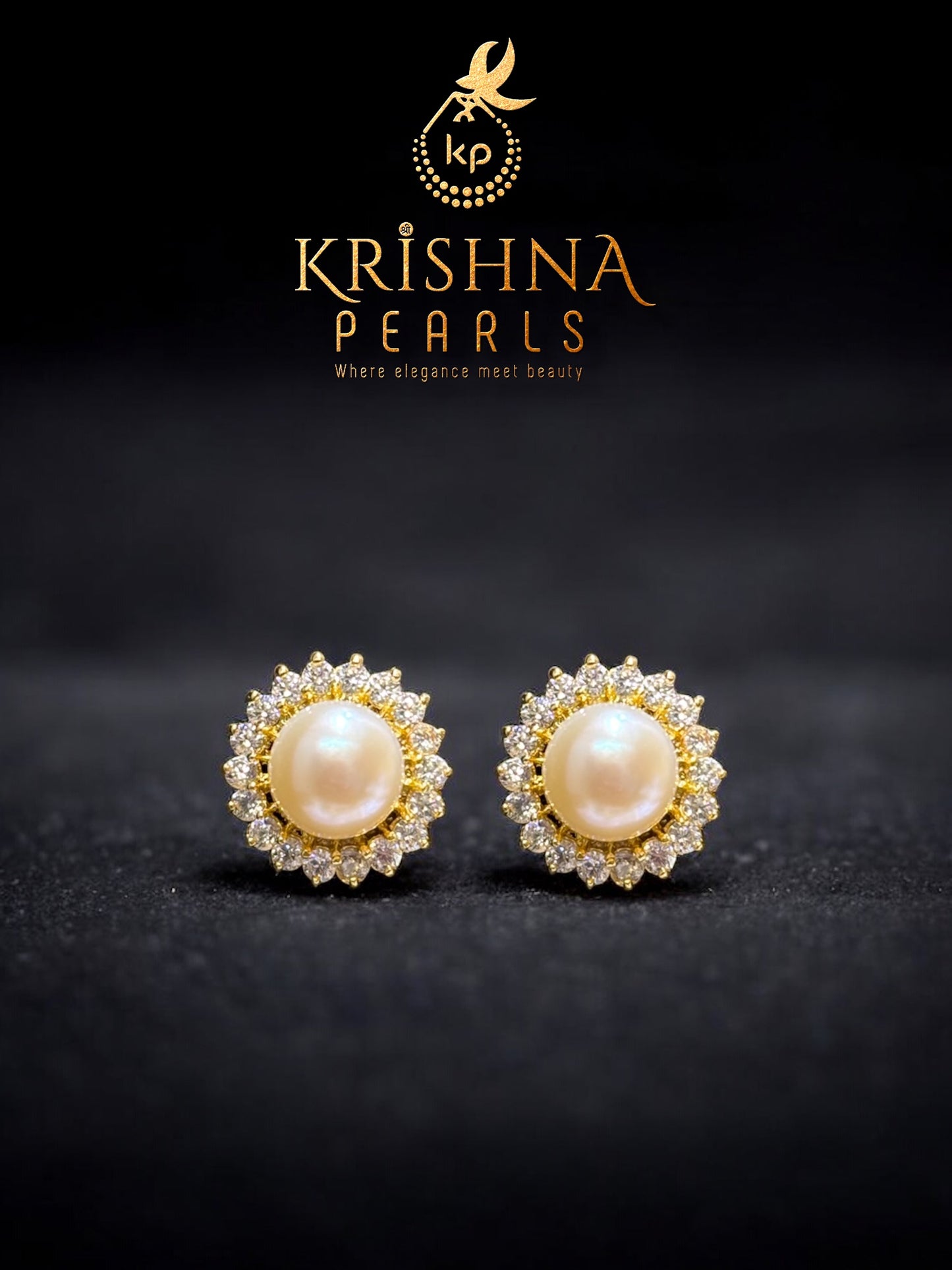 Empress Bloom Pearl Studs