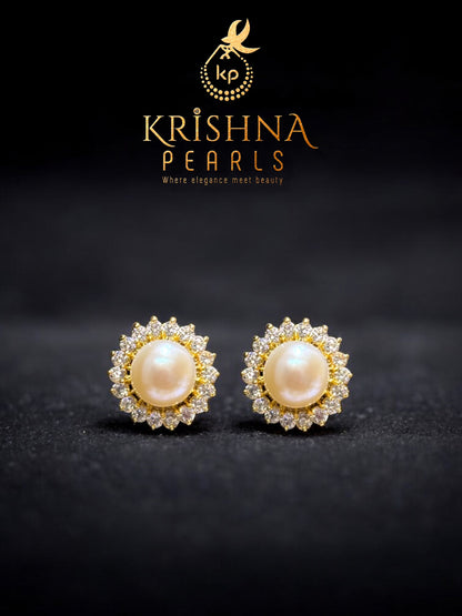 Empress Bloom Pearl Studs