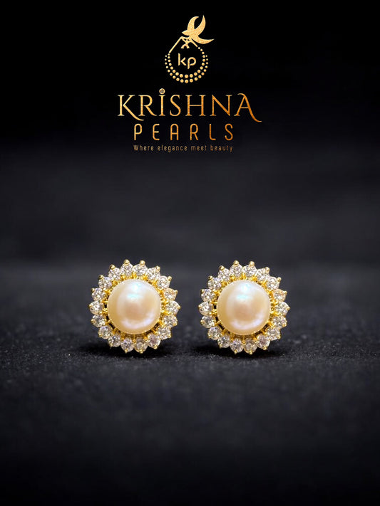 Empress Bloom Pearl Studs