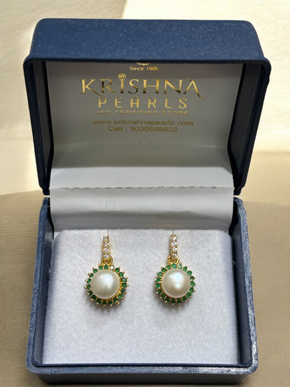 Emerald & Pearls Studded Hangings