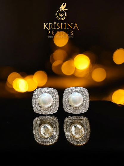 Classy Starlight Reflections Pearl Studded Earrings