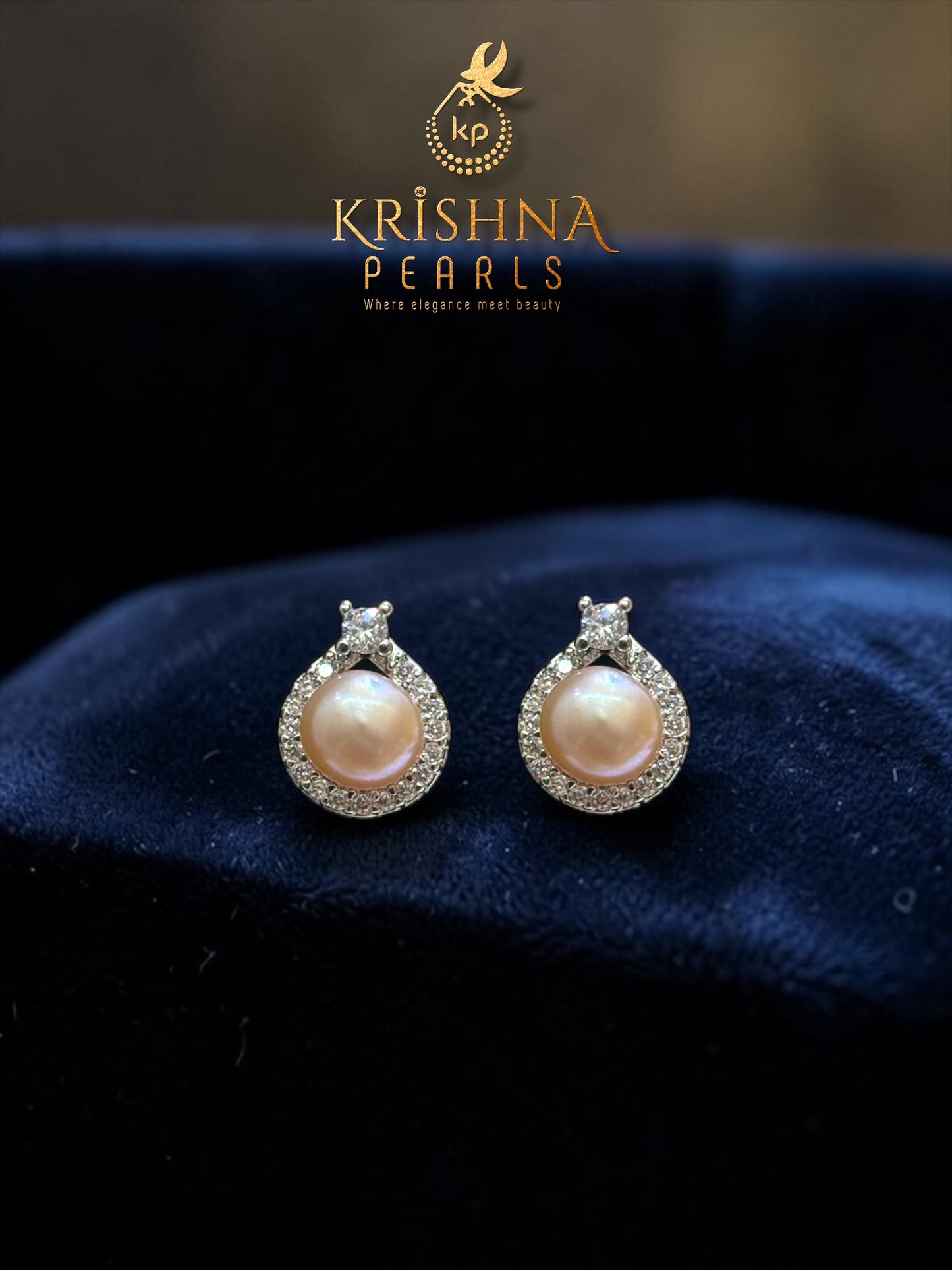 Adorable Pink Pearls Studded Earrings