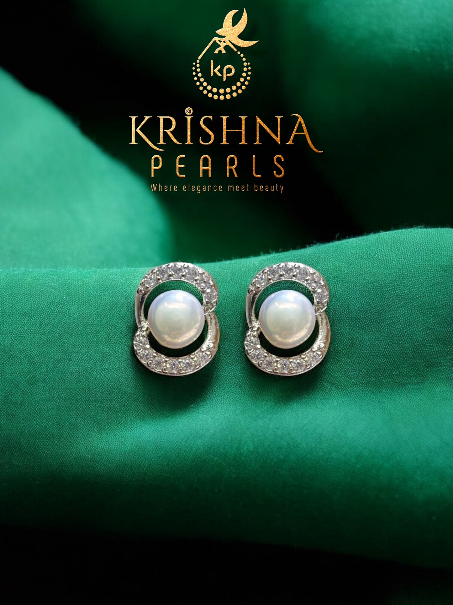 Eternal Orbit Pearl Studded Earrings