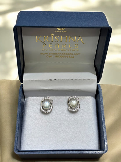 Eternal Orbit Pearl Studded Earrings