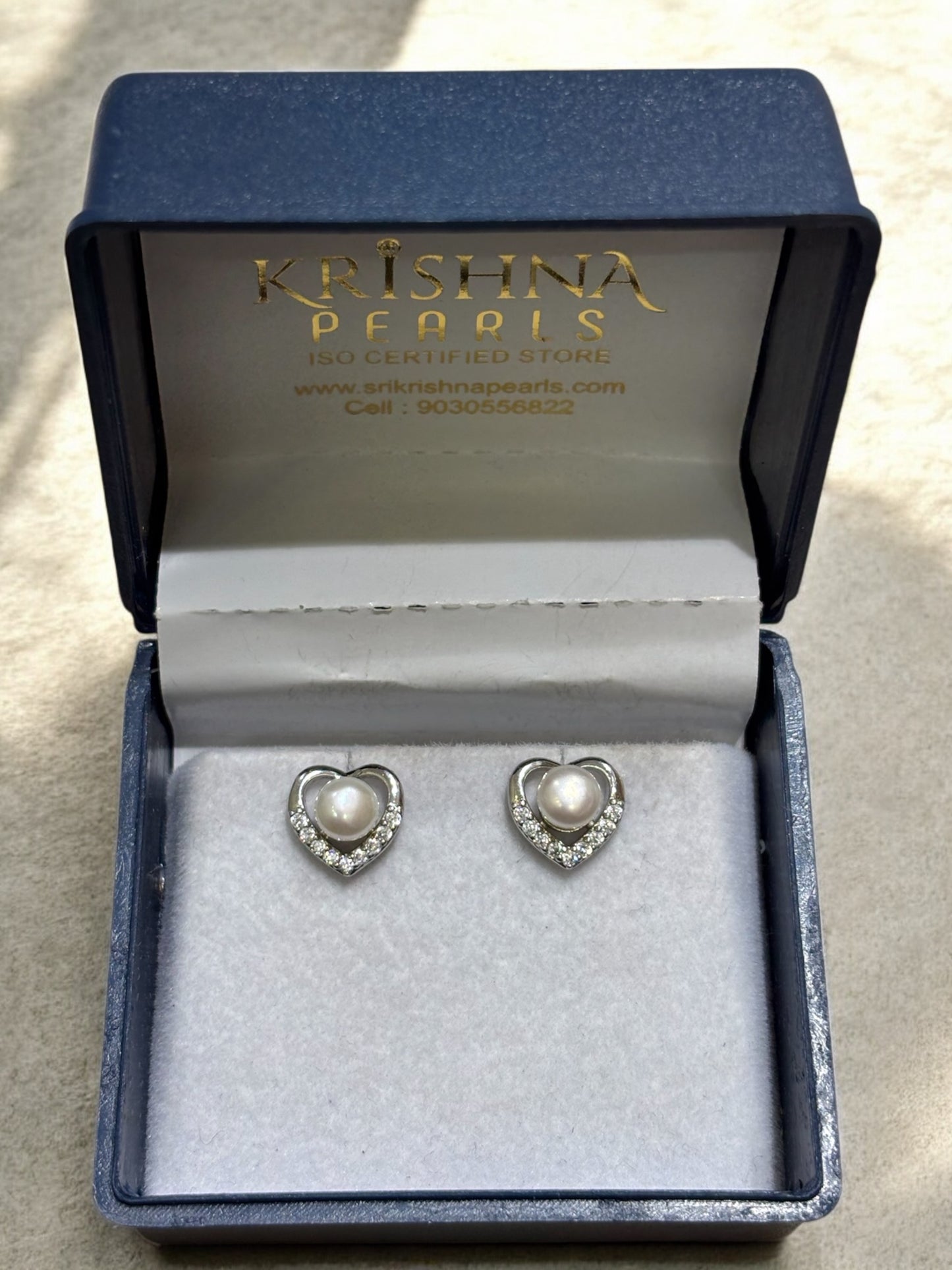 Beautiful Heart Pearl Studded Earring