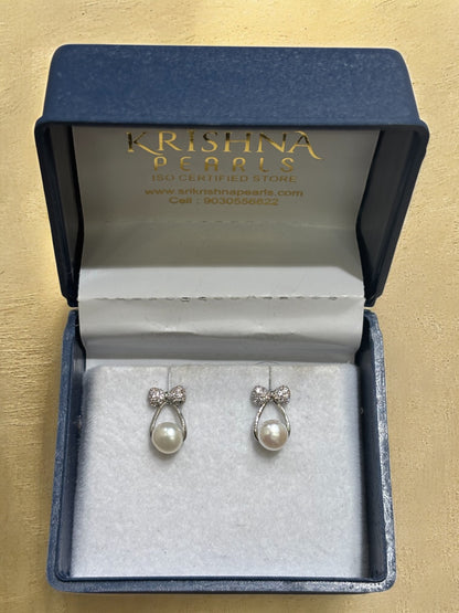 92.5 Silver Post Pin Pearl Studds