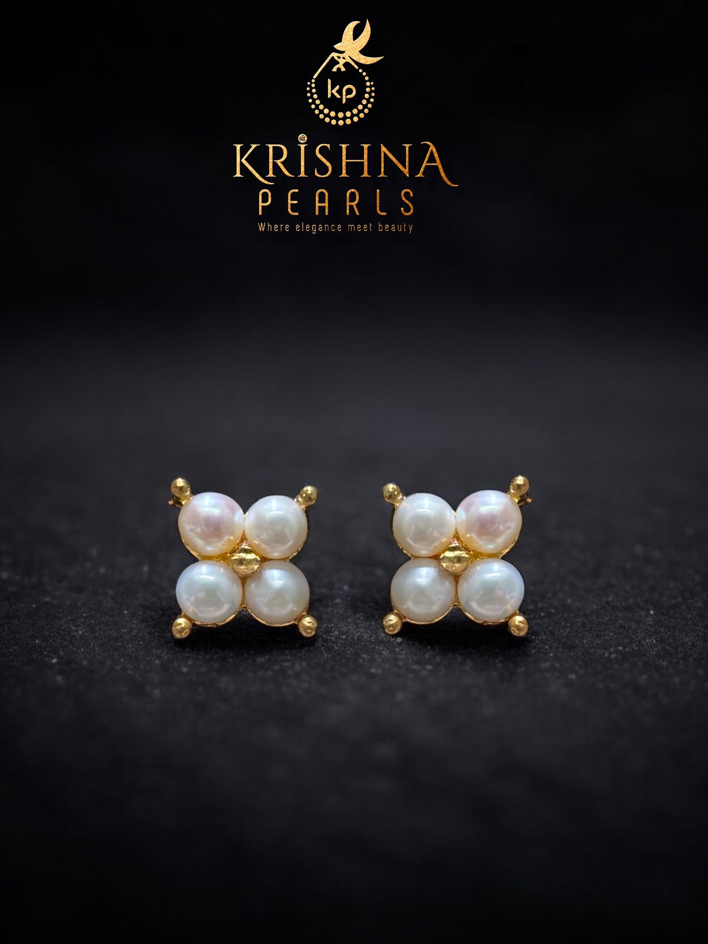 Adorable Lotus Bud Pearls Studs