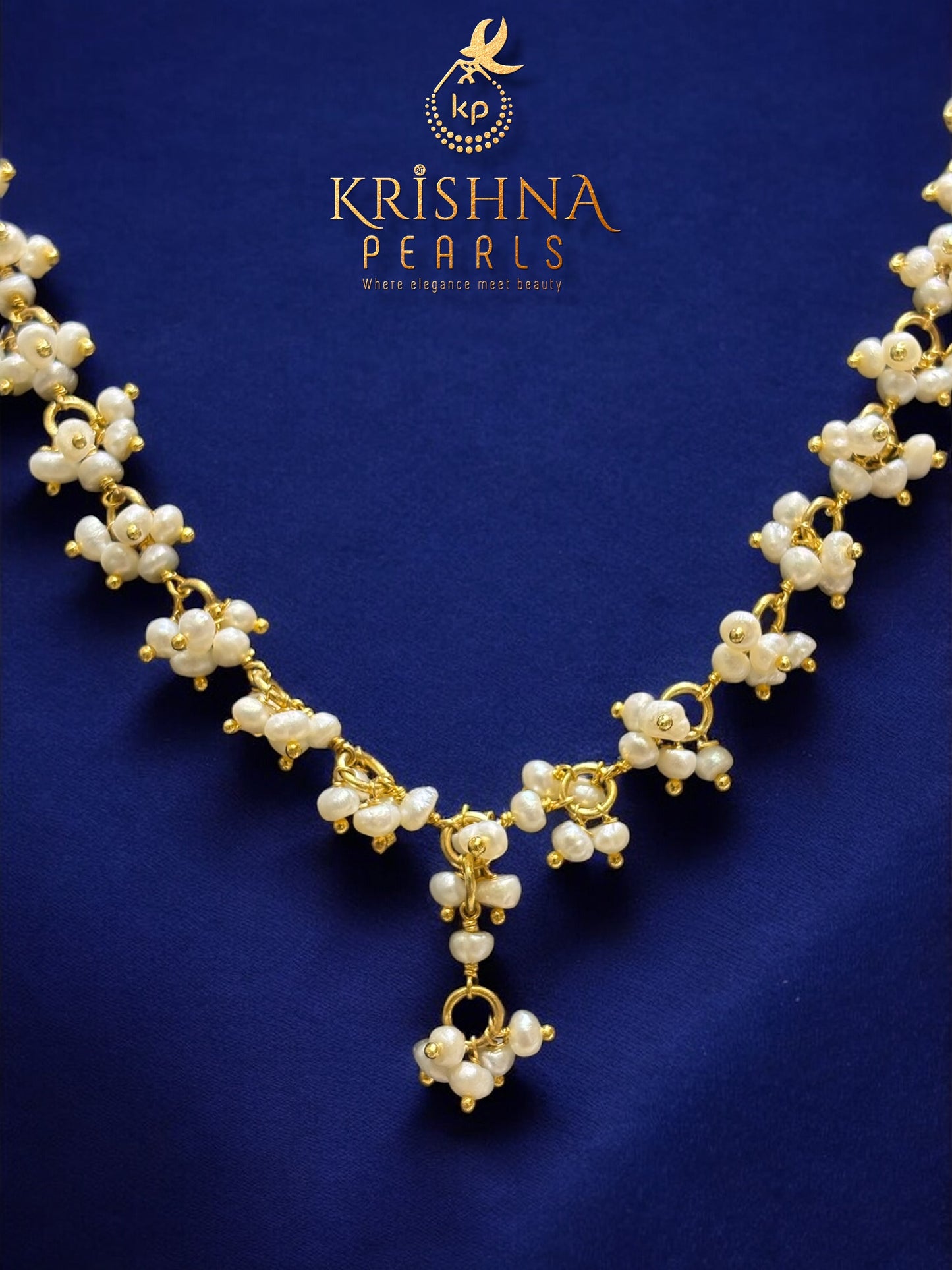 Traditional Seed Pearl Drops Necklace Set