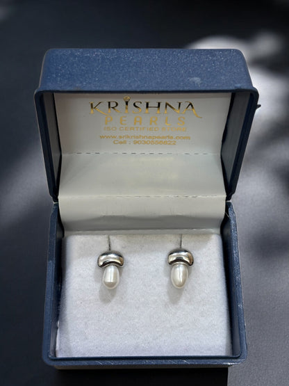 92.5 Silver PostPin Pearls Hanging