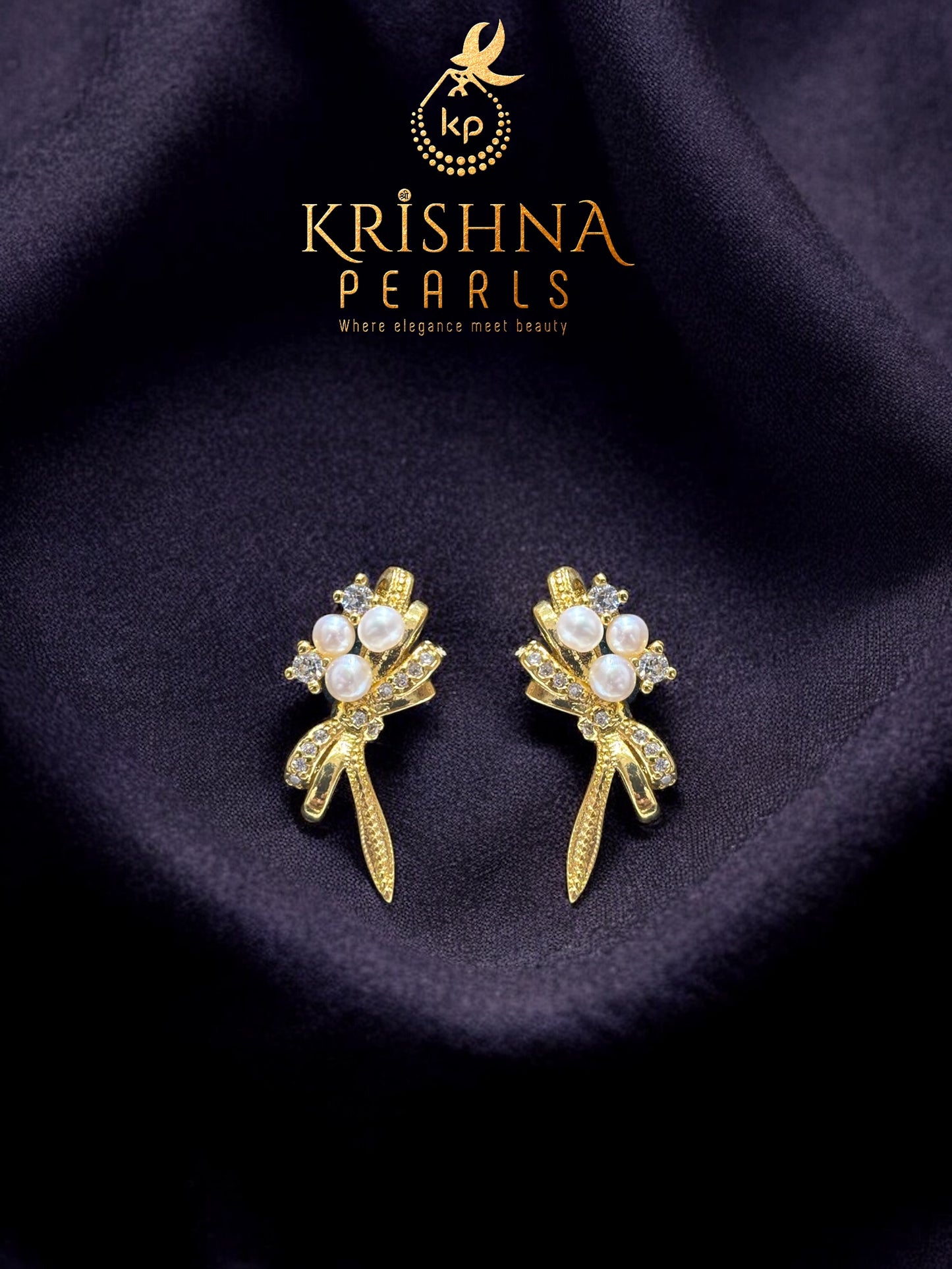 Celestial Bouquet Pearls Studded Earrings