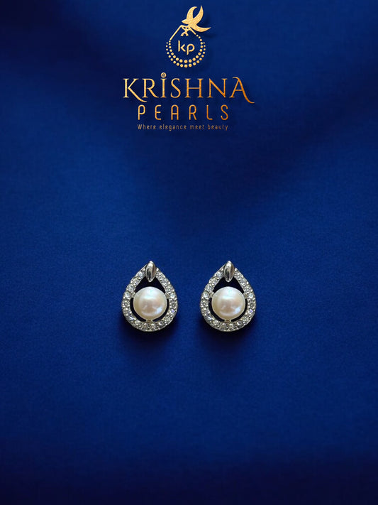 Lunar Tear Pearl Studded Earrings