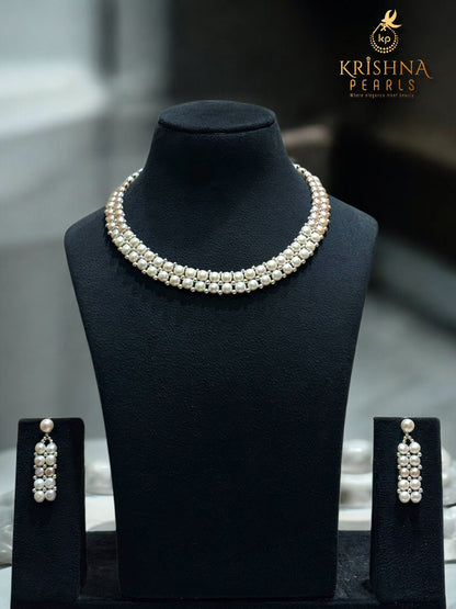 Button Pearl White & Pink Set