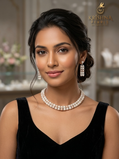 Button Pearl White & Pink Set