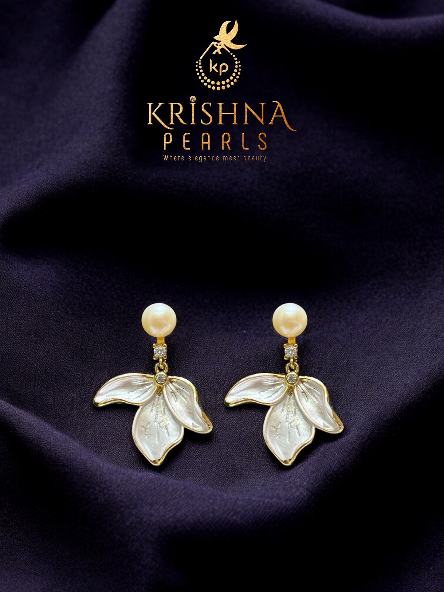 Royal Bloom Pearl Studded Drops