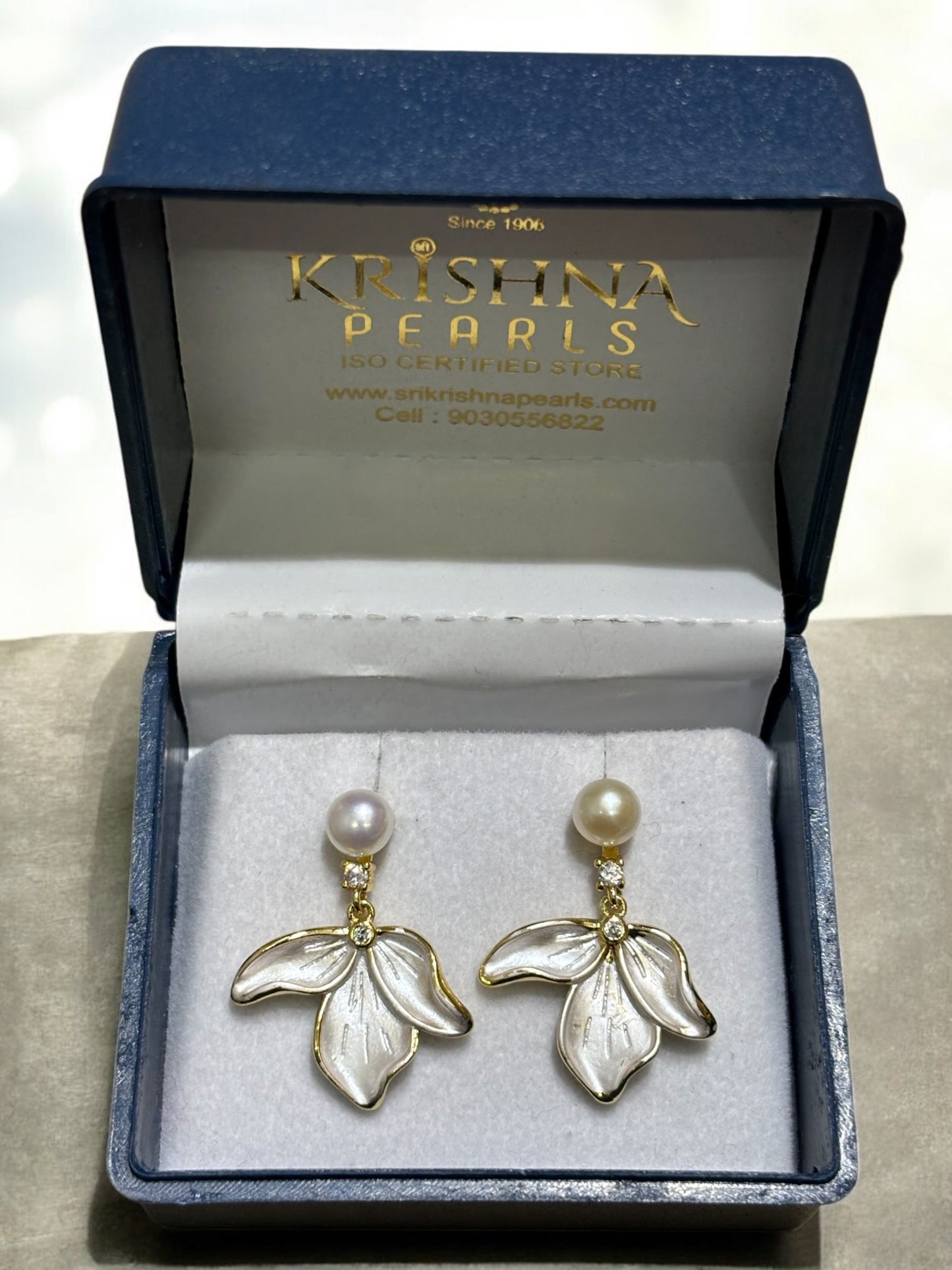 Royal Bloom Pearl Studded Drops